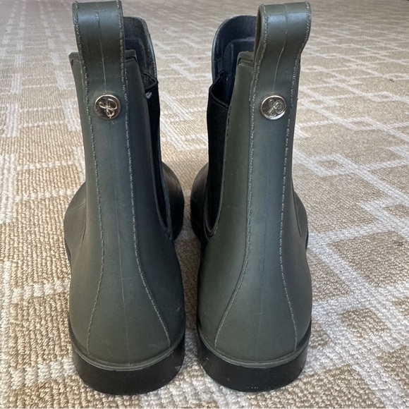 Sam Edelman Chelsea Rain Boots Waterproof Rubber Olive Green Size 9 - Picture 3 of 9